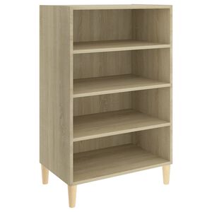 vidaXL Sideboard | Sonoma oak | Engineered wood, solid eucalyptus wood | Medium