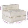 vidaXL Modular Sofa Unit Cream 70x70x54 Fabric
