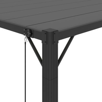 vidaXL Gazebo with Louvered Roof 3x4 m Anthracite Fabric and Aluminium