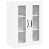vidaXL Wall Glass Cabinet PORTO White 60 x 31 x 80 cm Engineered Wood