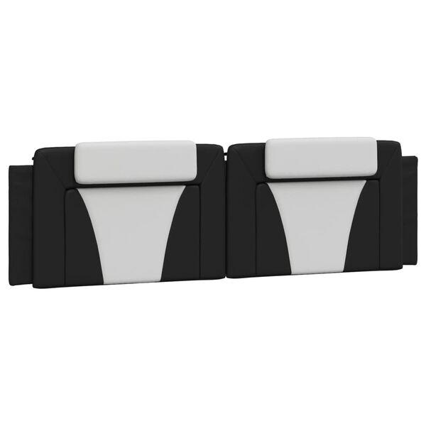 vidaXL Headboard Cushion "Viana" Black and White 180 cm Faux Leather