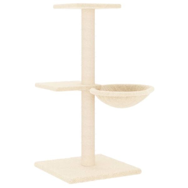 vidaXL Cat Tree with Sisal Scratching Posts Cream 72 cm