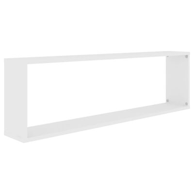 vidaXL Wall Cube Shelf 4 pcs White 100x15x30 cm Engineered Wood