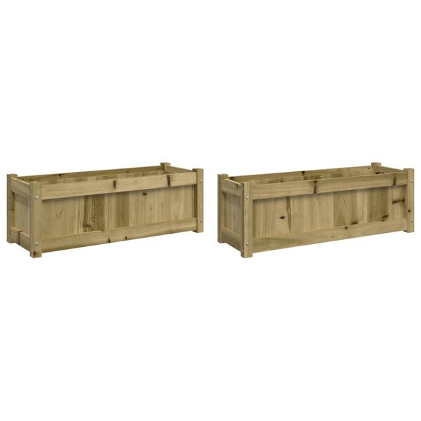 vidaXL Garden Planters 2 pcs Impregnated Wood Pine