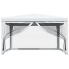 vidaXL Party Tent with 4 Mesh Sidewalls 4x4 m White