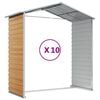 vidaXL Garden Shed Light Brown 191x895x198 cm Galvanised Steel