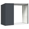 vidaXL Garden Firewood Shed Anthracite 245x98x159 cm Galvanised Steel