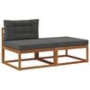vidaXL Sectional Sofa Units with Cushion 2 Piece Natural