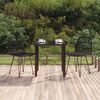 vidaXL 3 Piece Garden Dining Set Black Poly Rattan