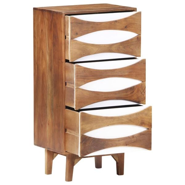 vidaXL Chest of Drawers 43.5x35x90 cm Solid Acacia Wood