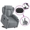 vidaXL Electric Stand up Recliner Chair Light Grey Fabric