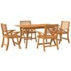 vidaXL 5 Piece Garden Dining Set Solid Wood Acacia