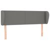 vidaXL Headboard with Ears Dark Grey 147 cm Fabric