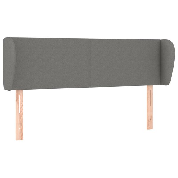 vidaXL Headboard with Ears Dark Grey 147 cm Fabric