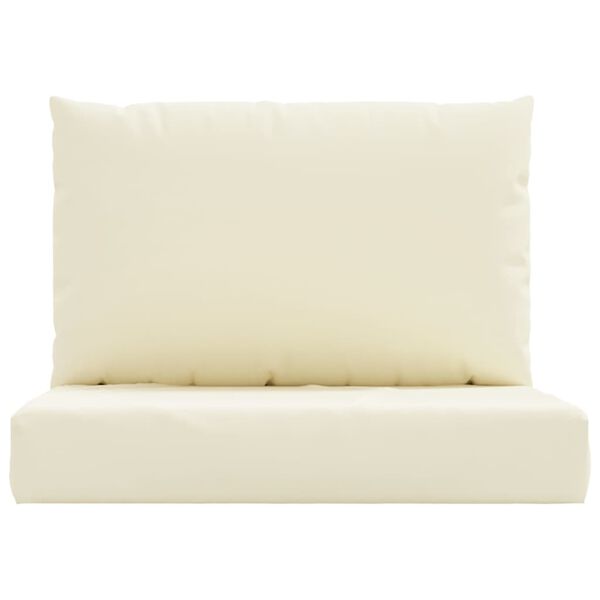 vidaXL Pallet Cushions 2 pcs Cream White Oxford Fabric