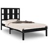 vidaXL Bed Frame without Mattress Black 90x190 cm Single Solid Wood