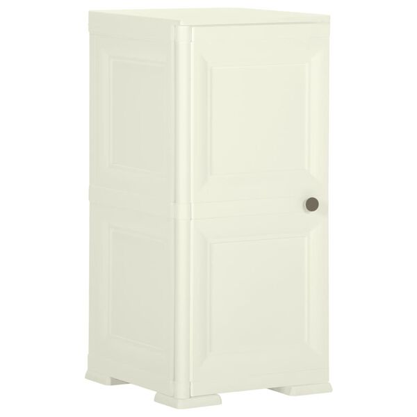 vidaXL Plastic Cabinet 40x43x85.5 cm Wood Design Vanilla Ice