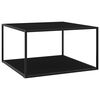 vidaXL Coffee Table Black with Black Glass 90x90x50 cm