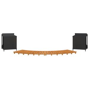 vidaXL Hot Tub Surround Black Poly Rattan and Solid Wood Acacia