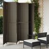 vidaXL Room Divider 6 Panels Grey Poly Rattan