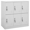 vidaXL Locker Cabinet | Light grey | Steel | Medium | Durable | Locker Cabinet