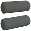 vidaXL Bolster Pillows 2 pcs Fabric Dark Grey &Oslash; 25 x 70 cm