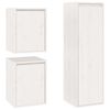 vidaXL 3 Piece TV Cabinet Set White Solid Wood Pine