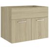 vidaXL 2 Piece Bathroom Furniture Set Sonoma Oak Engineered Wood