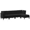 vidaXL Living Room Furniture Set with Cushion 5 pcs Black Velvet