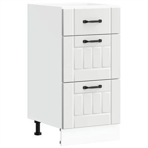 vidaXL Kitchen Base Cabinet "Lucca" White Engineered Wood