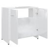 vidaXL Bathroom Cabinet High Gloss White 60x33x61 cm Engineered Wood