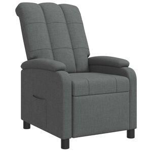 vidaXL Recliner Dark Grey Fabric