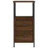 vidaXL Bedside Cabinet Brown Oak 34x35.5x70 cm Engineered Wood