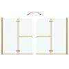 vidaXL Folding Shower Enclosure 2 Panels ESG 120x140 cm