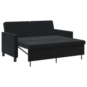 vidaXL Sofa Bed Black Fabric