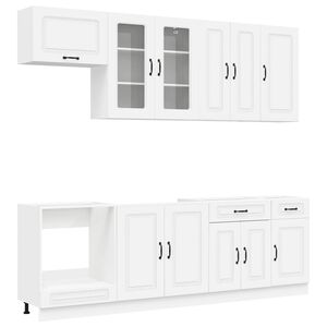 vidaXL Kitchen Unit KALMAR 8 pcs White Engineered Wood
