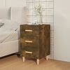 vidaXL Bedside Cabinet Smoked Oak 40x40x66 cm Engineered Wood