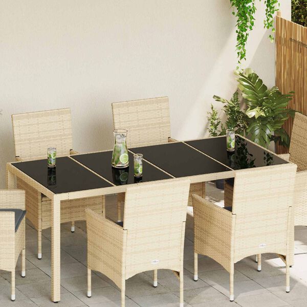 vidaXL Table Top 4 pcs Black Glass