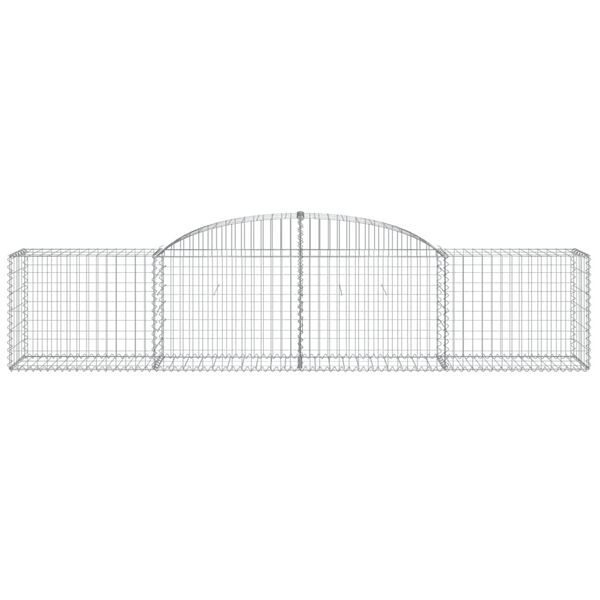vidaXL Arched Gabion Baskets 17 pcs 300x50x60/80 cm Galvanised Iron