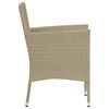 vidaXL 9 Piece Garden Dining Set with Cushions Poly Rattan Beige