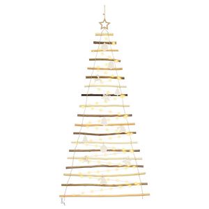 vidaXL Christmas Tree Natural 180 cm Solid Ash Wood