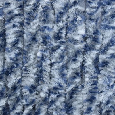vidaXL Insect Curtain Blue, White and Silver 100x220 cm Chenille
