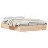 vidaXL Ottoman Bed Frame with Storage Natural 135 x 190 cm