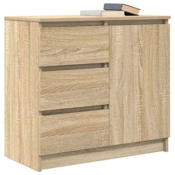 vidaXL Sideboard with Drawer Sonoma Oak 71x35x65 cm Engineered Wood