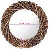 vidaXL Wall Mirror 60 cm Teak Round