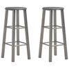 vidaXL Bar Stool | Set of 2 | Anthracite | MDF and Steel | Standard | Footrest
