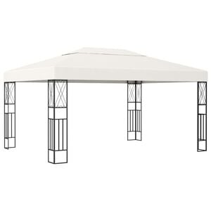 vidaXL Gazebo | Cream | Polyester | 3x4 m | Durable | Gazebo | Rectangular