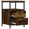 vidaXL Bedside Cabinet Smoked Oak 34x35.5x50 cm Engineered Wood
