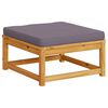 vidaXL Garden Footstool with Cushions Solid Wood Acacia