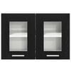 vidaXL Hanging Cabinet 2 pcs Black Oak 60 x 31 x 40 cm Engineered Wood